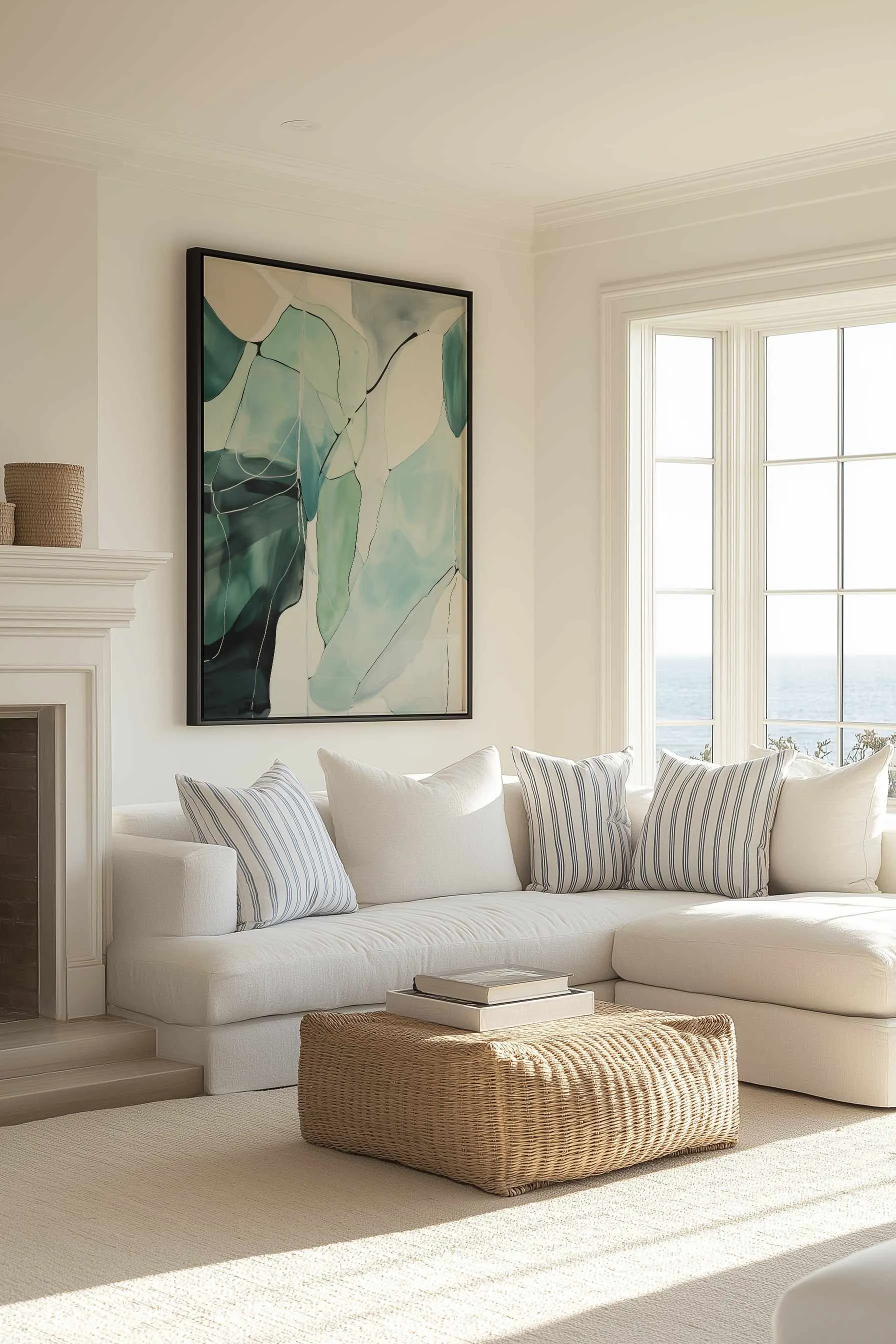 Abstract Seaglass II | Framed Canvas Art Print