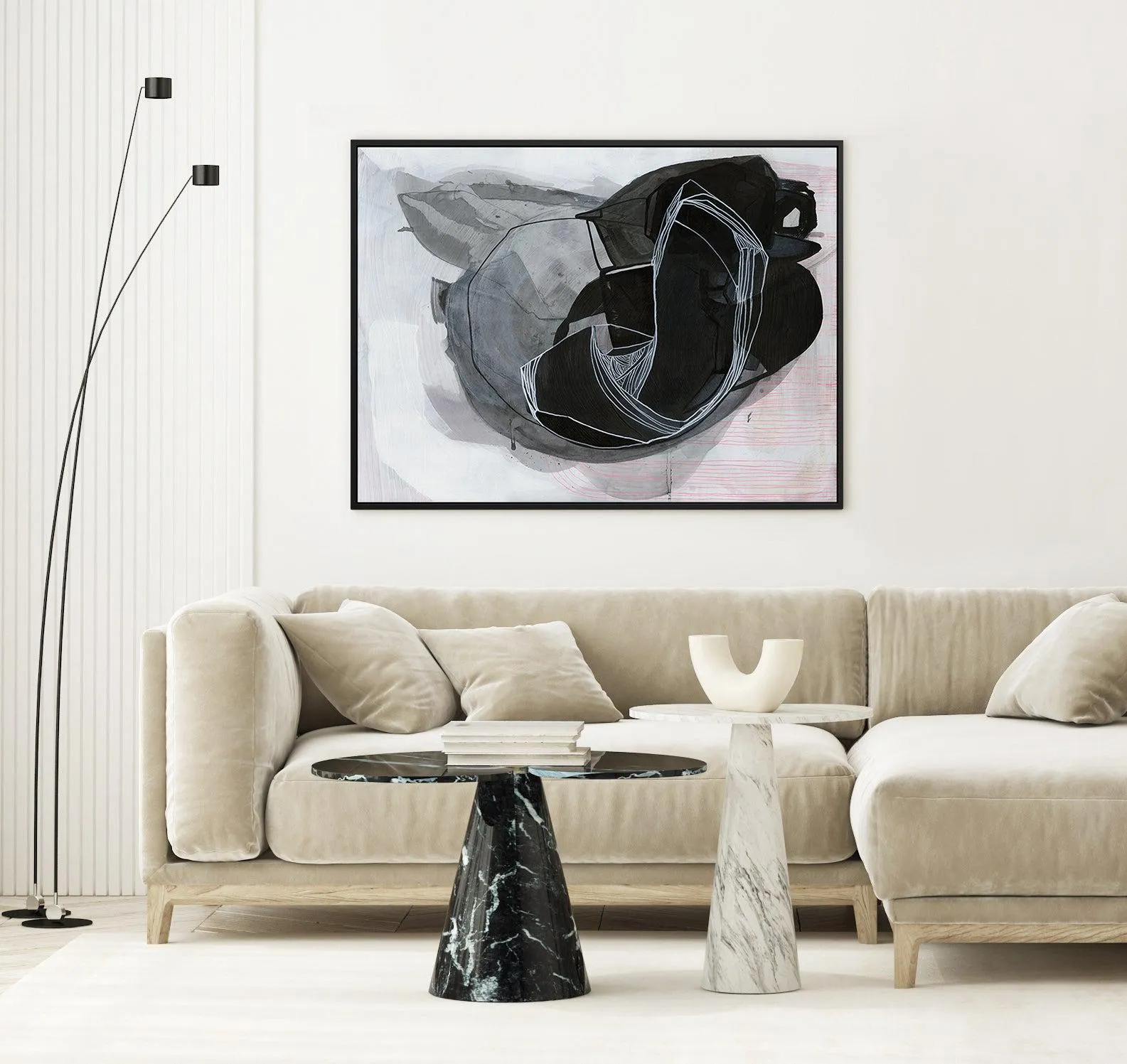 Azure Nights by Kirsta Benedetti | Framed Canvas Art Print