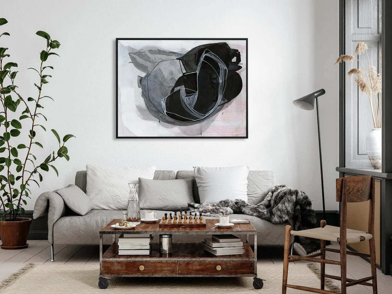 Azure Nights by Kirsta Benedetti | Framed Canvas Art Print