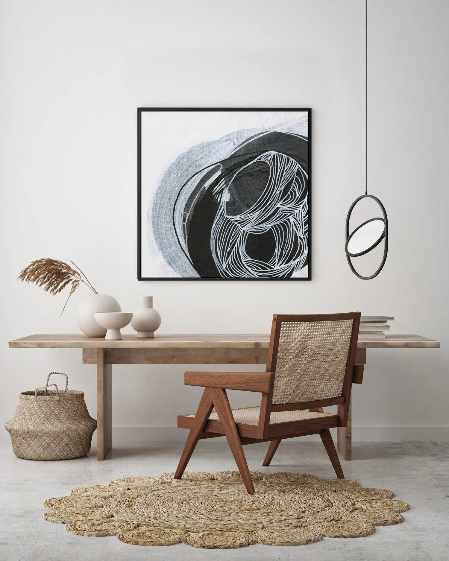 Azure Waves SQ by Kirsta Benedetti | Framed Canvas Art Print