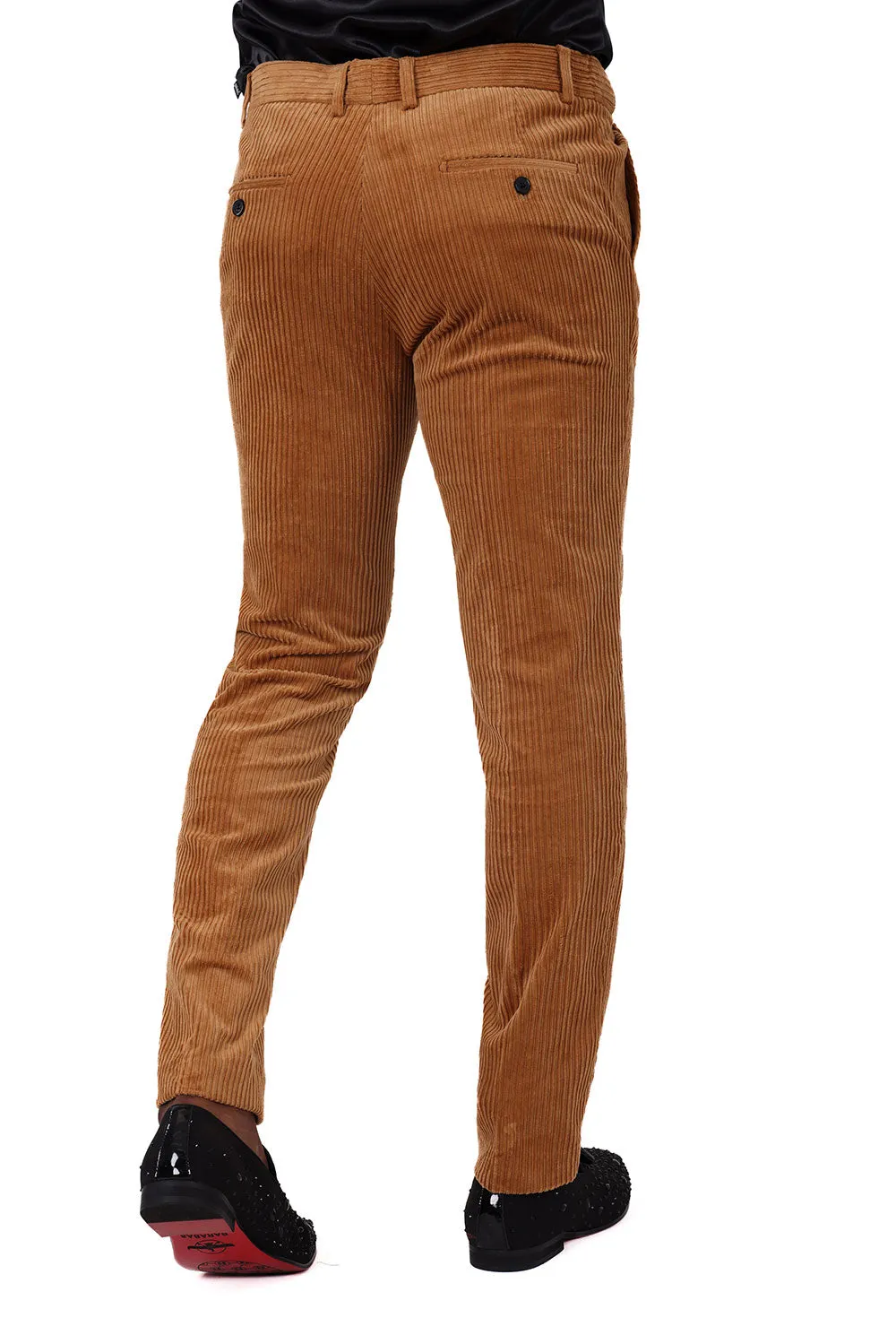 Barabas Mauripol 2CPV1 Corduroy Slim Fit Pants Camel