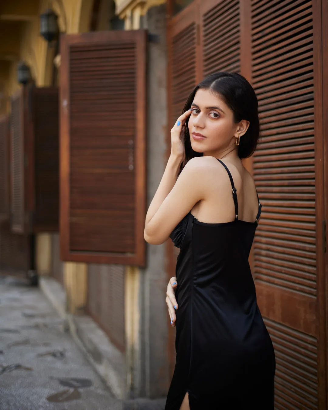 Black Beauty Sleek Sleeveless Maxi Dress