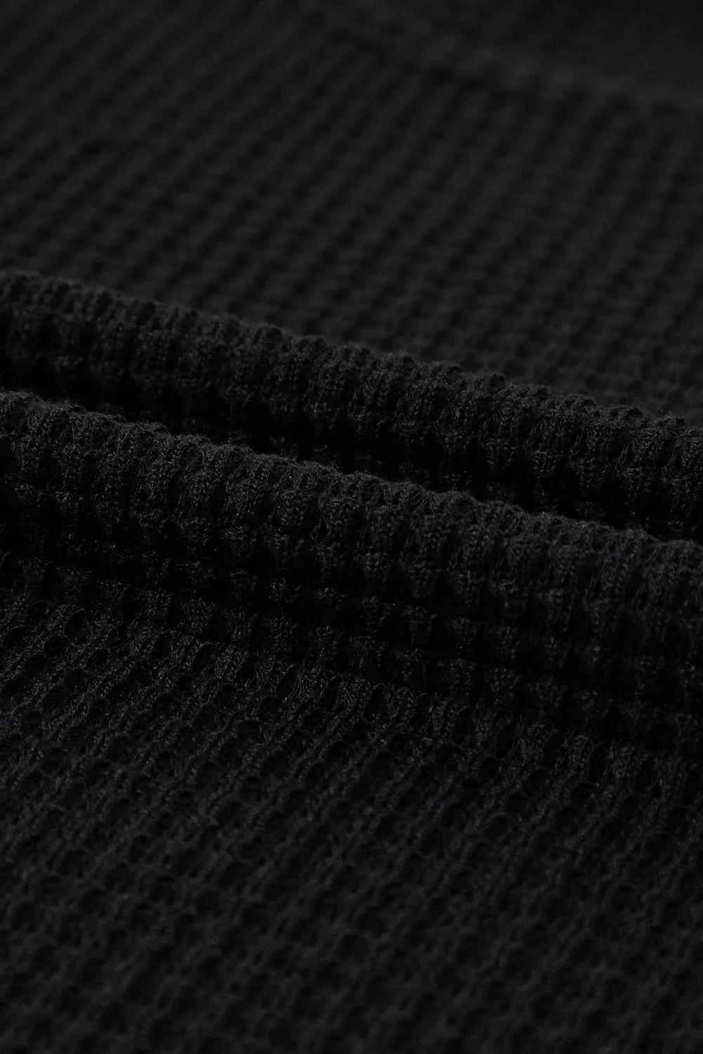 Black Knit T-Shirt with Sheer Accent
