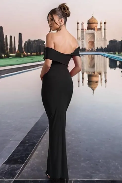Black Luxe Bodycon Maxi Dress