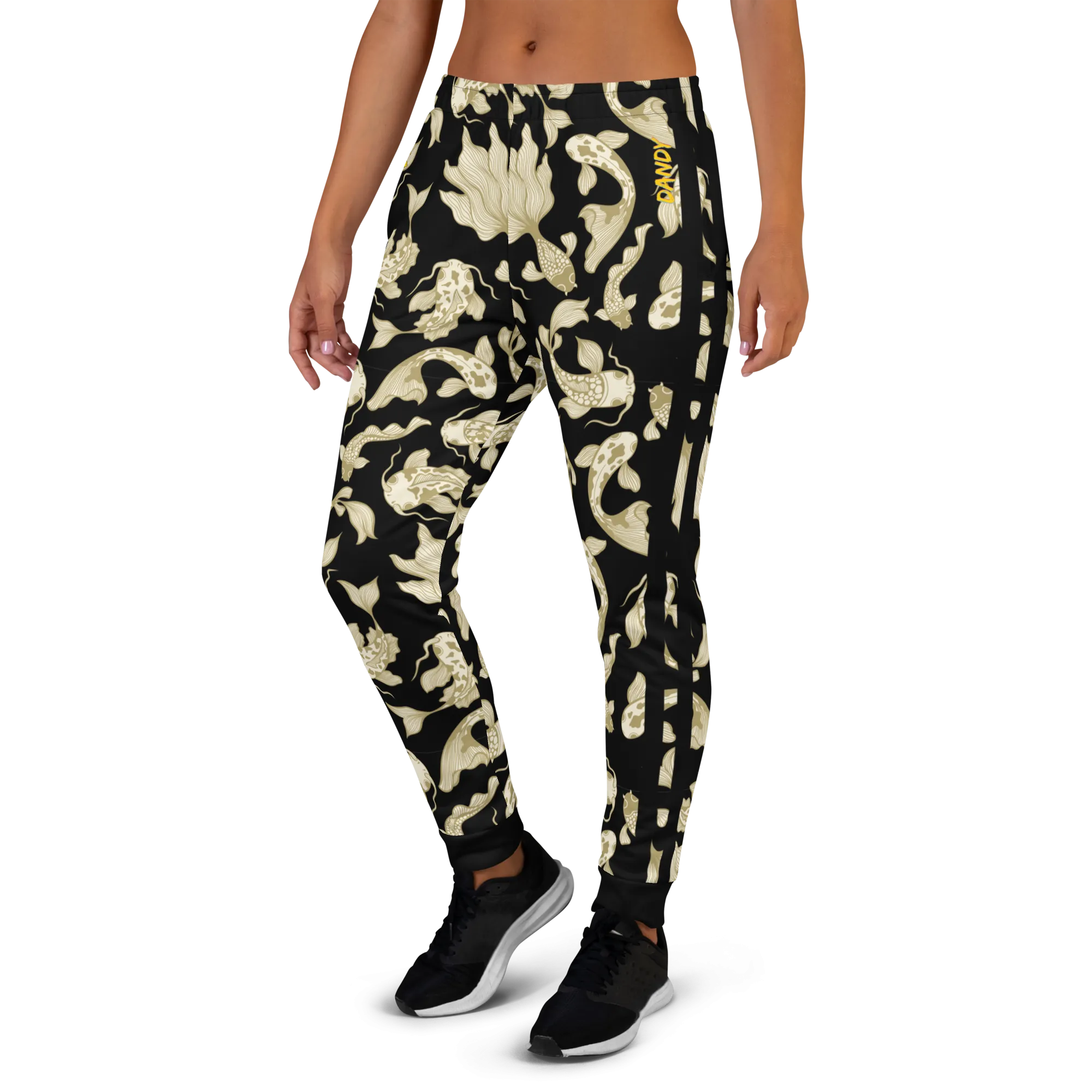 Black/Gold Koi Women's Joggers