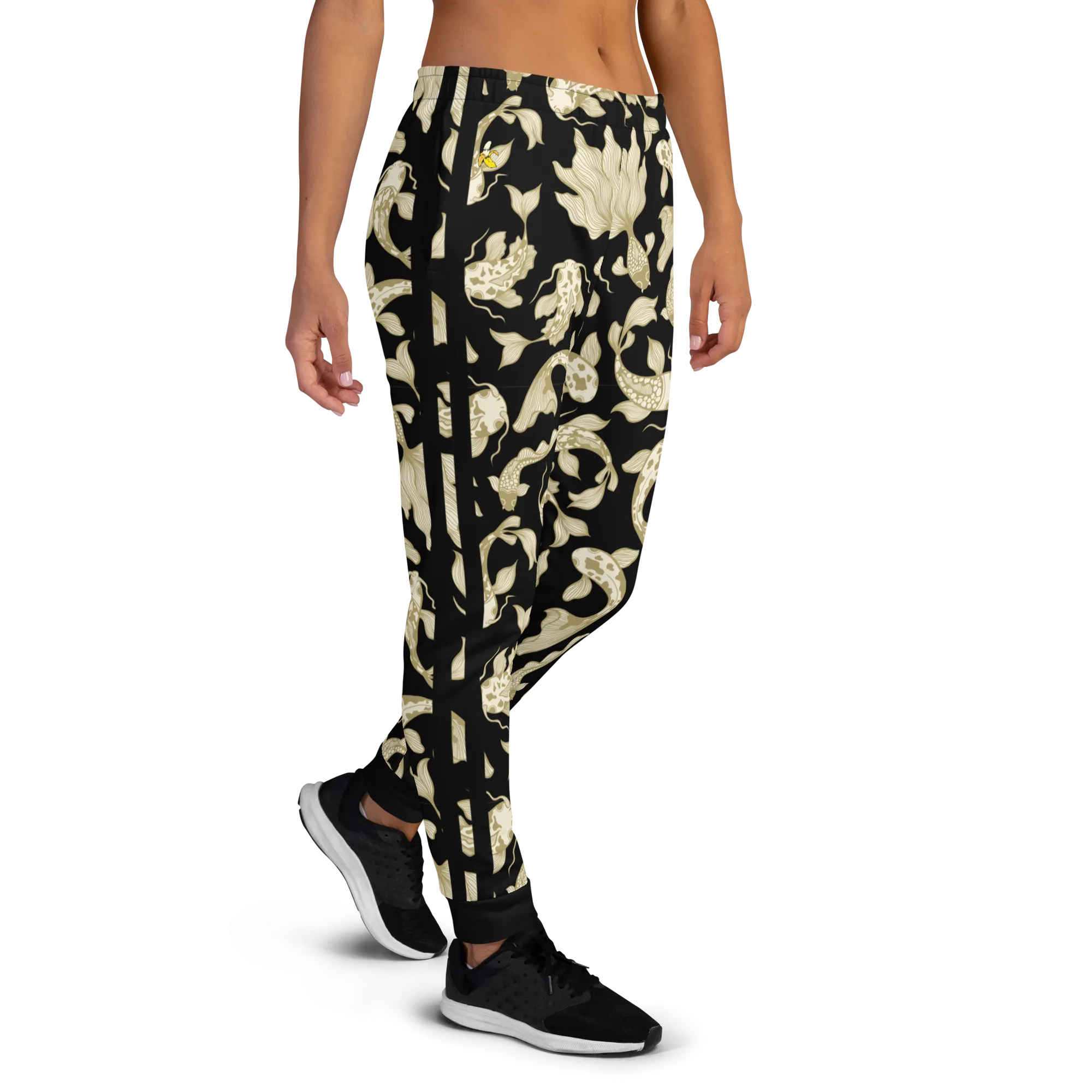 Black/Gold Koi Women's Joggers