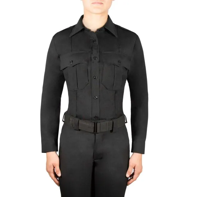 BLAUER LONG SLEEVE WOOL BLEND SUPERSHIRT® (WOMEN'S)-BLACK