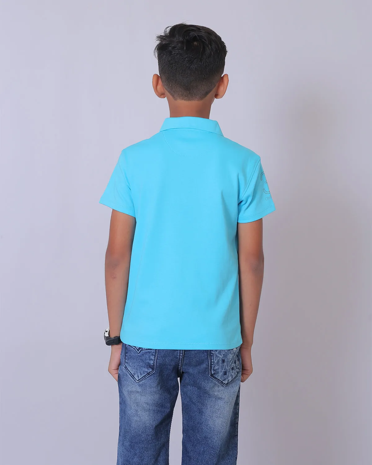 Boys Scuba Blue Polo T-Shirt