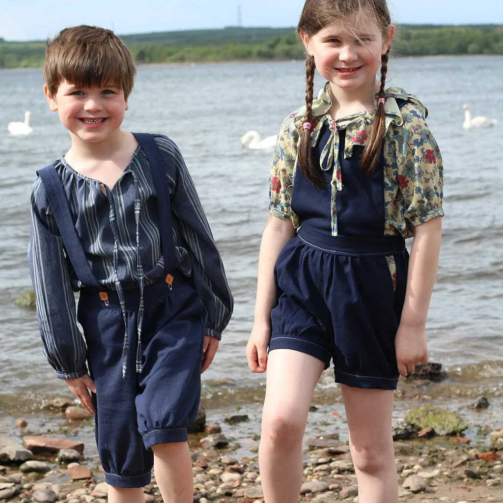 BUNDLE Pixie Essentials   Expansion Pack Sewing Patterns - Child ~ Shorts, Pants, Culottes, Romper   Suspenders