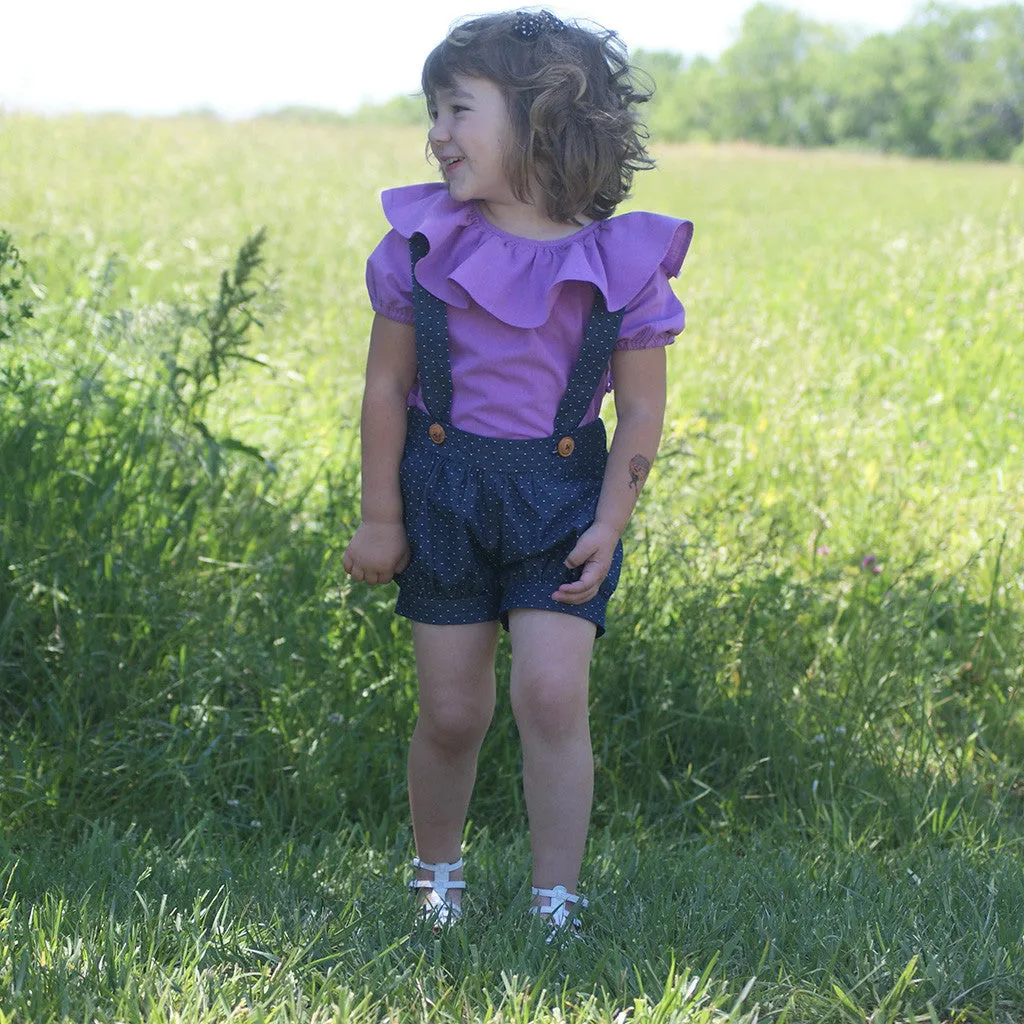 BUNDLE Pixie Essentials   Expansion Pack Sewing Patterns - Child ~ Shorts, Pants, Culottes, Romper   Suspenders