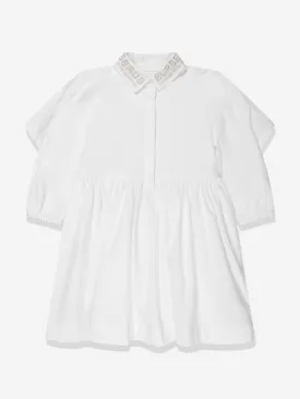 Burberry Girls Lyria Shirt Dress in White