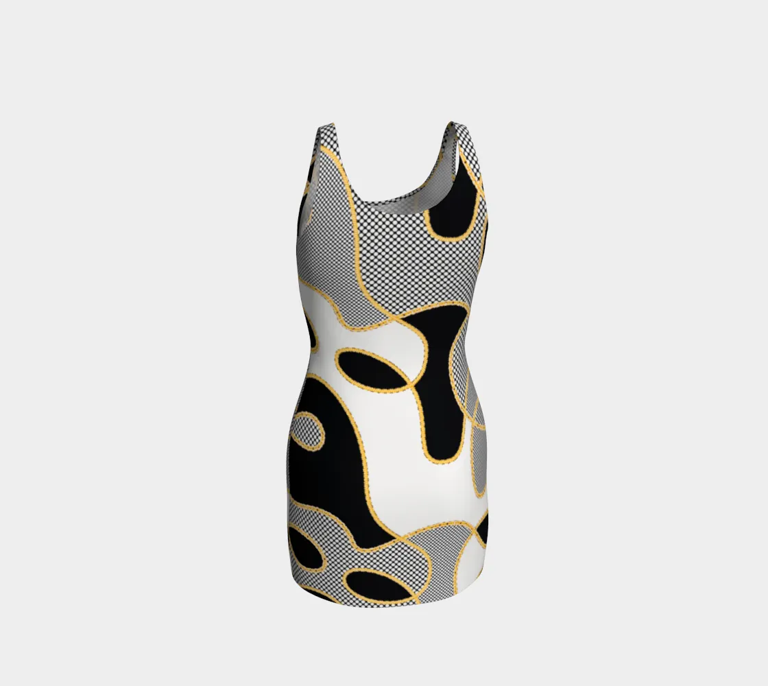 Chained Maiden Polka Dot Bodycon Dress