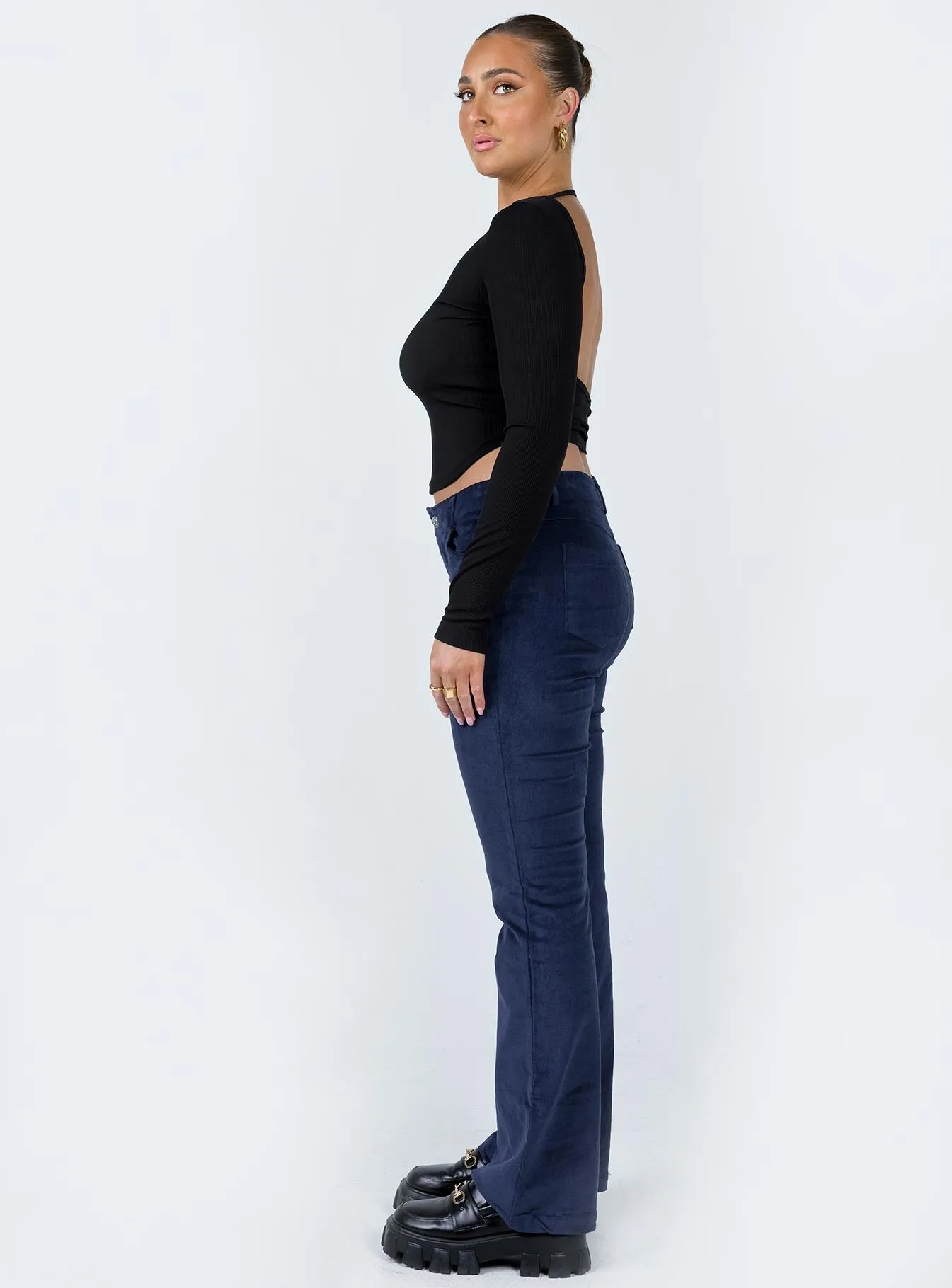 Charissa Cord Pant Navy