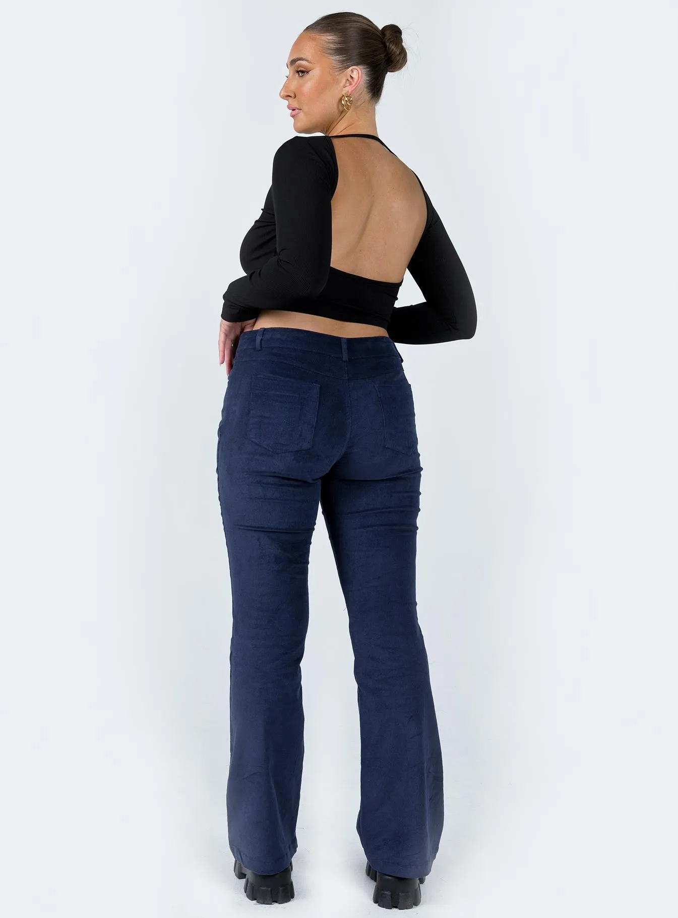 Charissa Cord Pant Navy