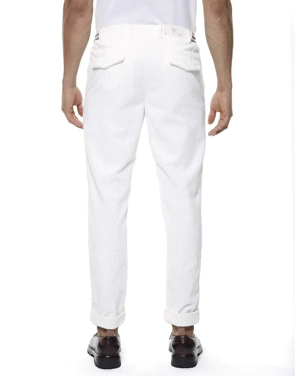 Corduroy Jogger Pants - Bianco