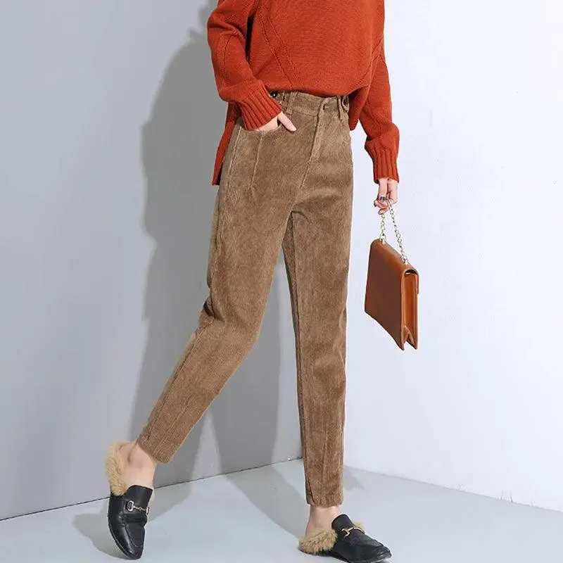Corduroy Padded Casual Pants