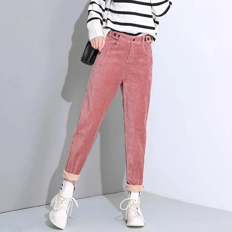 Corduroy Padded Casual Pants