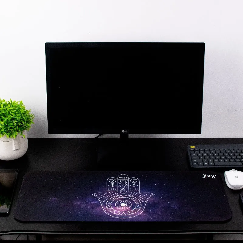 Cosmic Hamsa Hand Versatile Desk Mat