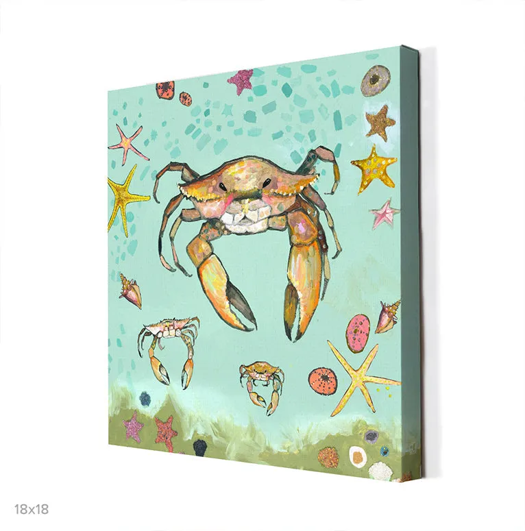 Crabs Trio Canvas Wall Art