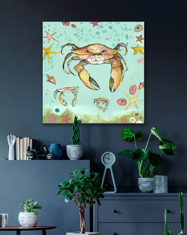 Crabs Trio Canvas Wall Art