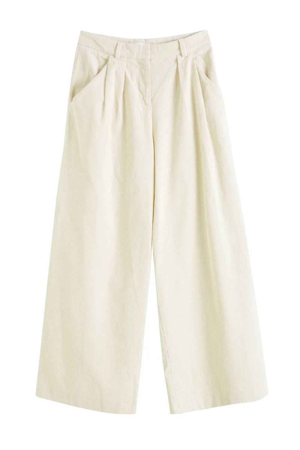 Cream Cotton Corduroy Isabella Trousers
