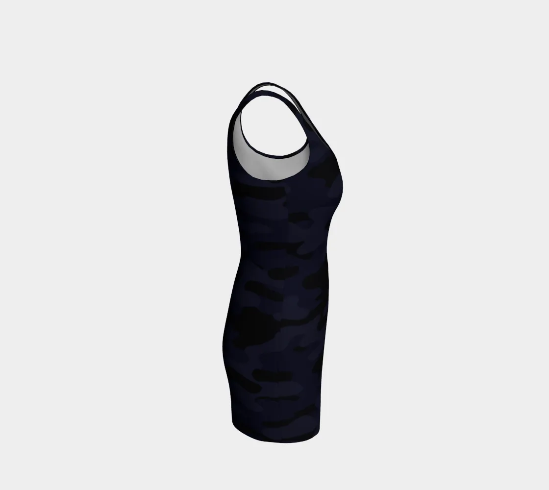 Deep Purple Camo Bodycon Dress