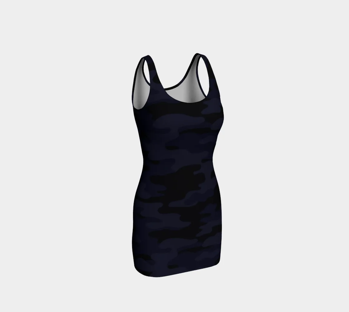 Deep Purple Camo Bodycon Dress