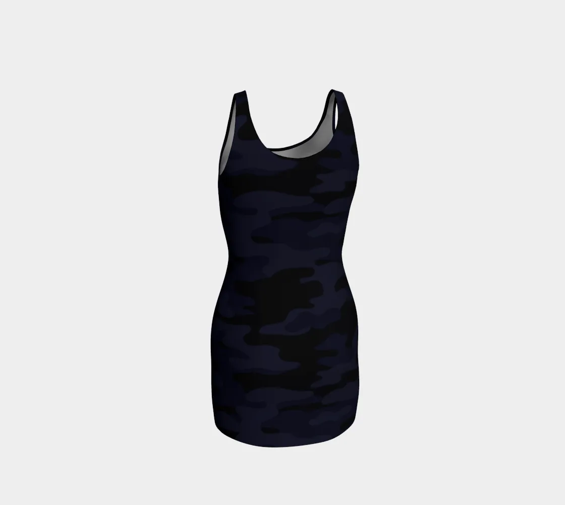 Deep Purple Camo Bodycon Dress