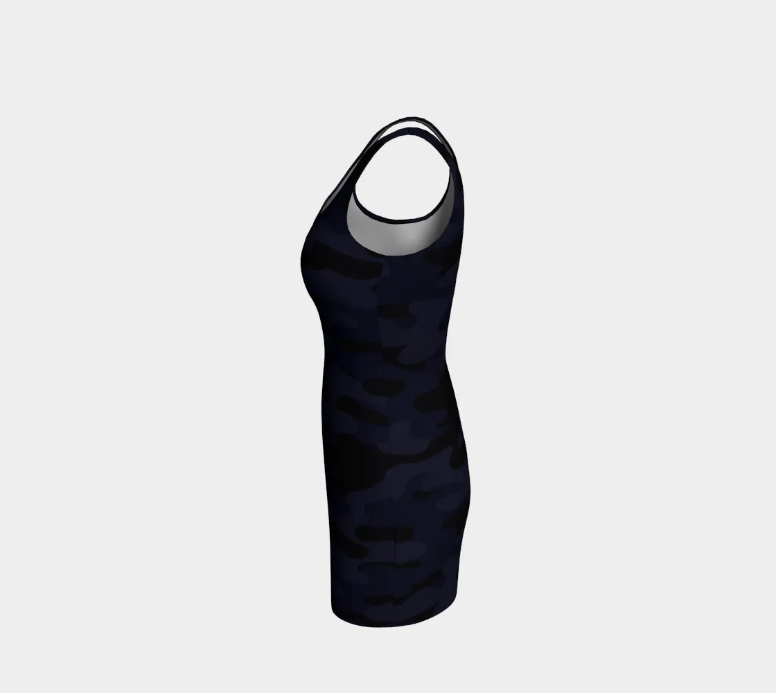Deep Purple Camo Bodycon Dress