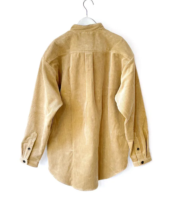DESCENDANT/TETTY CORDUROY LS SHIRT (BEIGE)