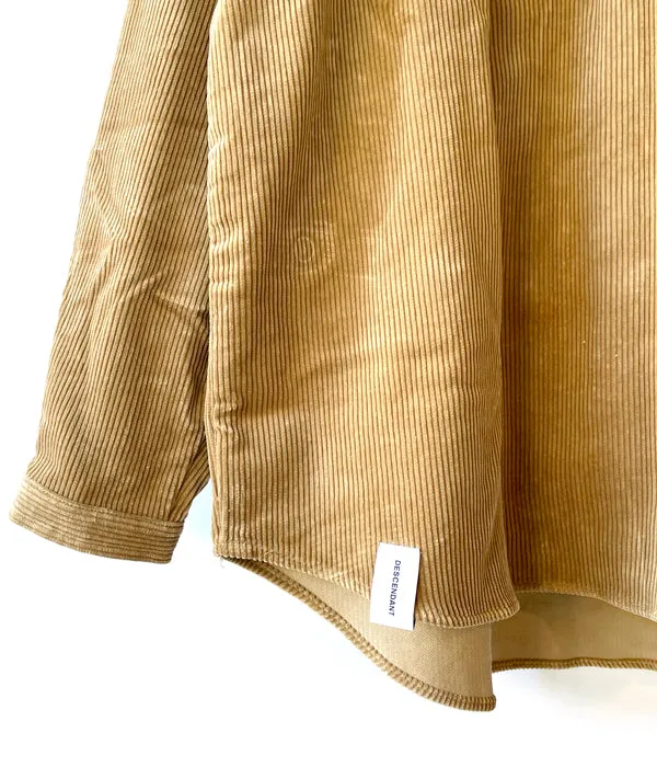 DESCENDANT/TETTY CORDUROY LS SHIRT (BEIGE)