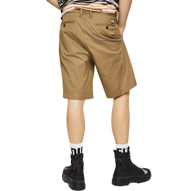DIESEL P WHOLSHO 0GAUY Mens Chino Shorts Regular Fit Summer Casual Half Pants