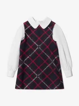 Dolce & Gabbana Girls Logo Shirt Dress in Multicolour