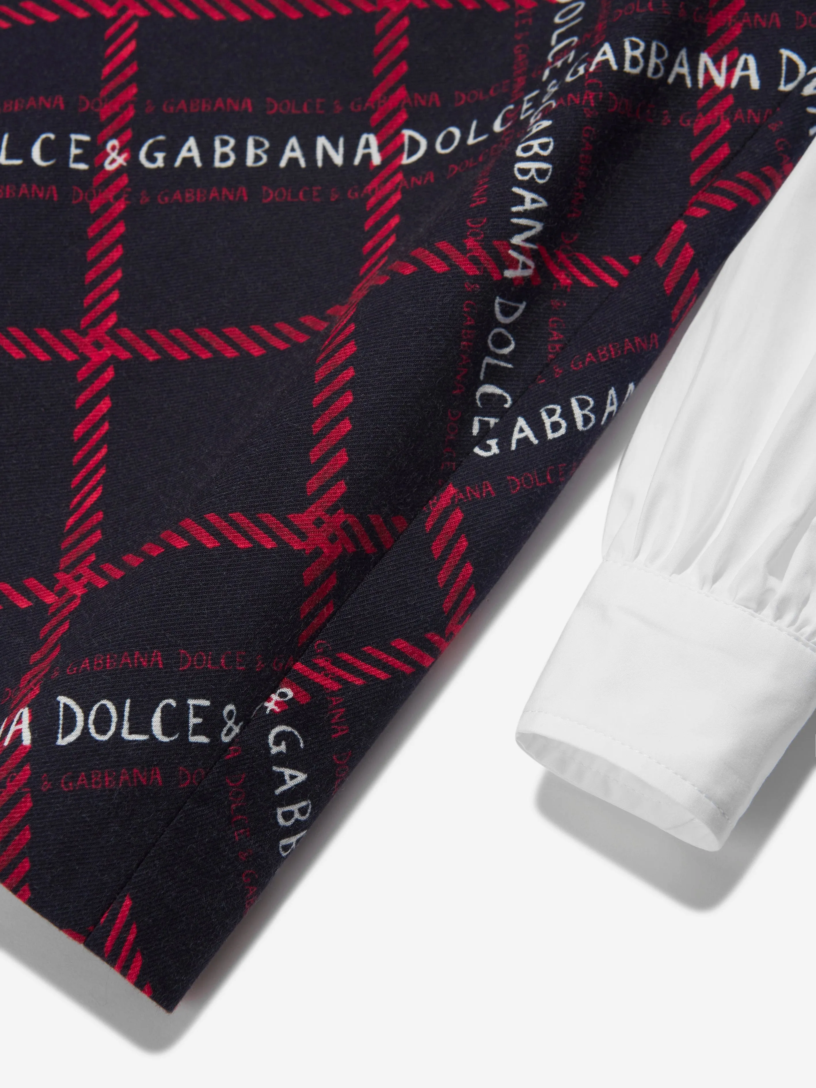 Dolce & Gabbana Girls Logo Shirt Dress in Multicolour