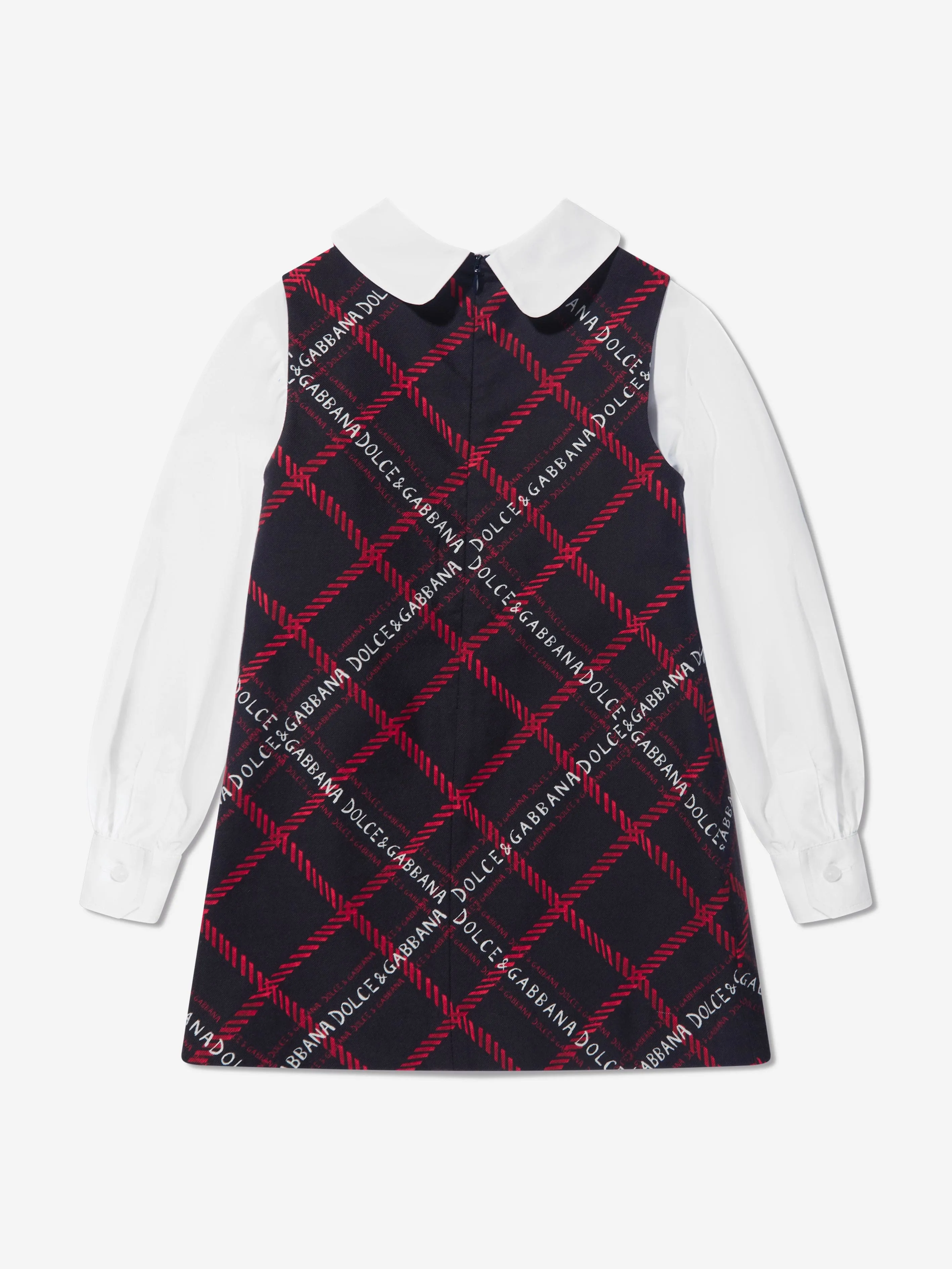 Dolce & Gabbana Girls Logo Shirt Dress in Multicolour