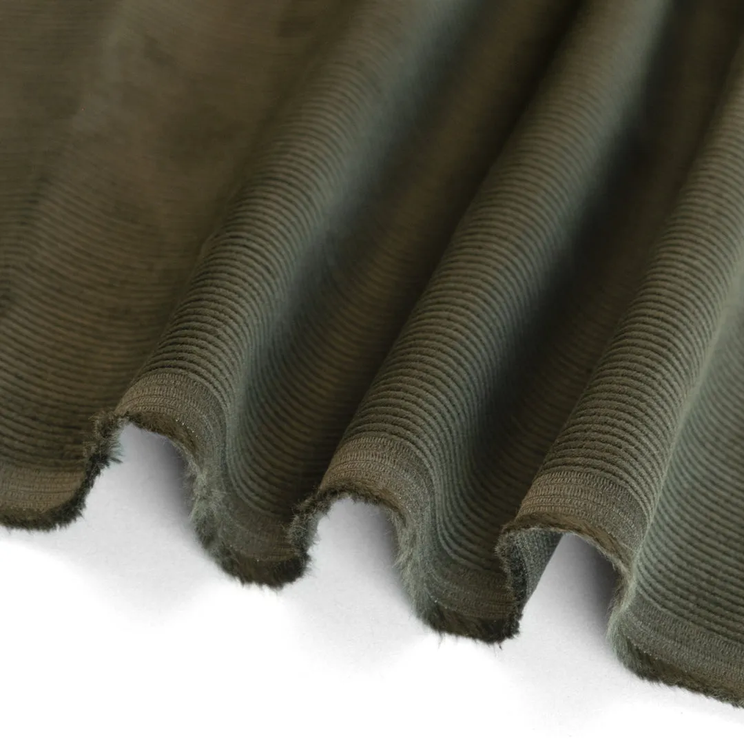 Fine Cotton Corduroy -  Military