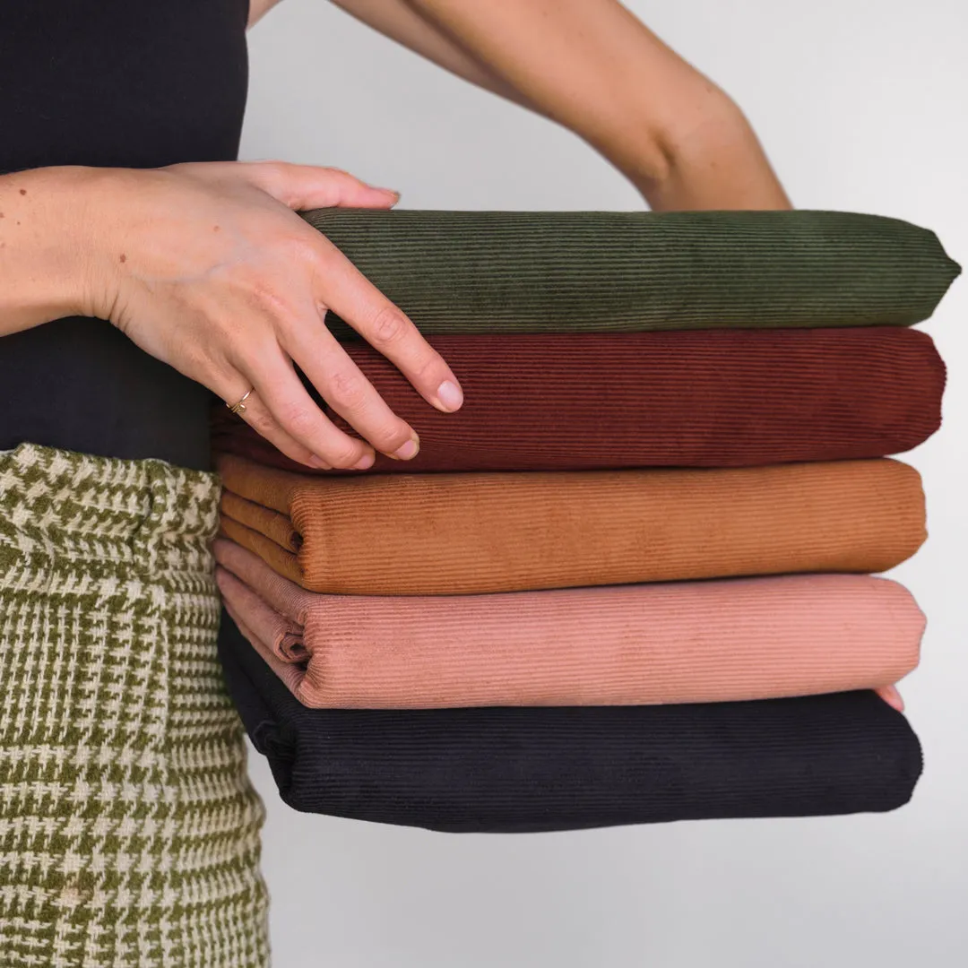 Fine Cotton Corduroy -  Military