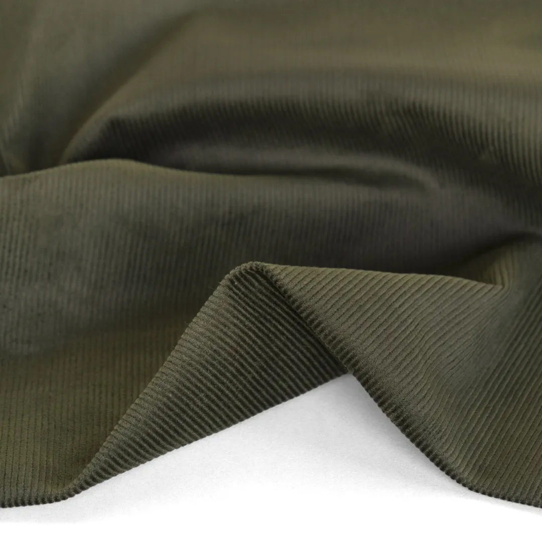 Fine Cotton Corduroy -  Military