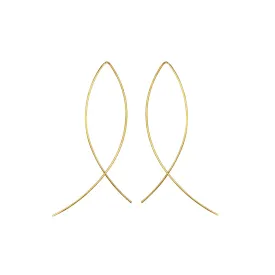 FISH HOOPS EARRINGS IN YELLOW GOLD