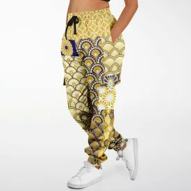 Forever Royale Scalloped Patchwork Unisex Eco-Poly Cargo Joggers