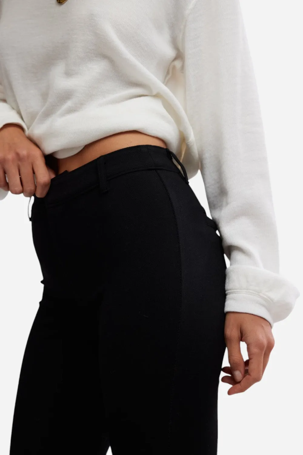 Free People Molly Slim Pant in Black