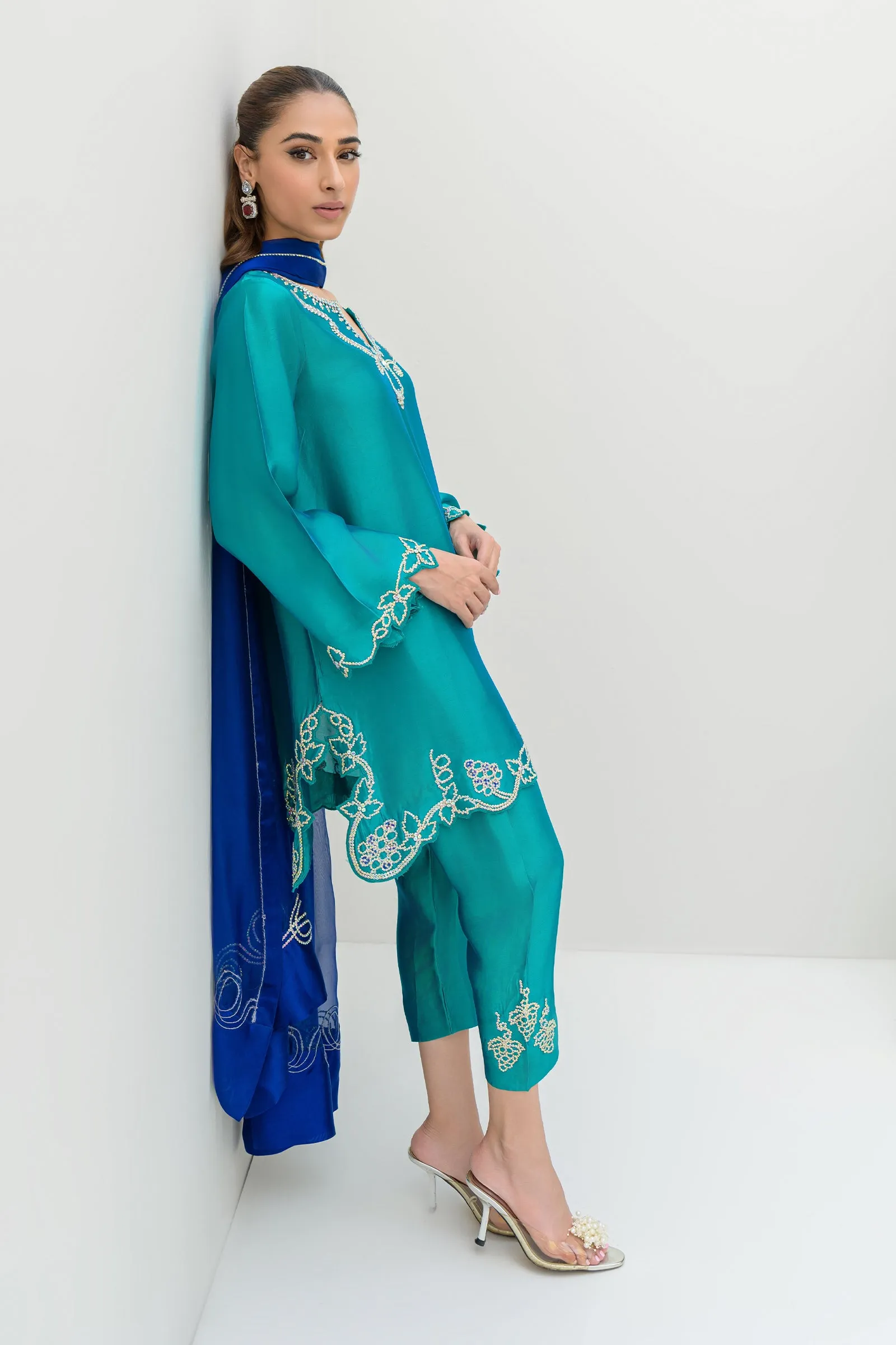 Freya,Festive Wear'24-AquaOcean