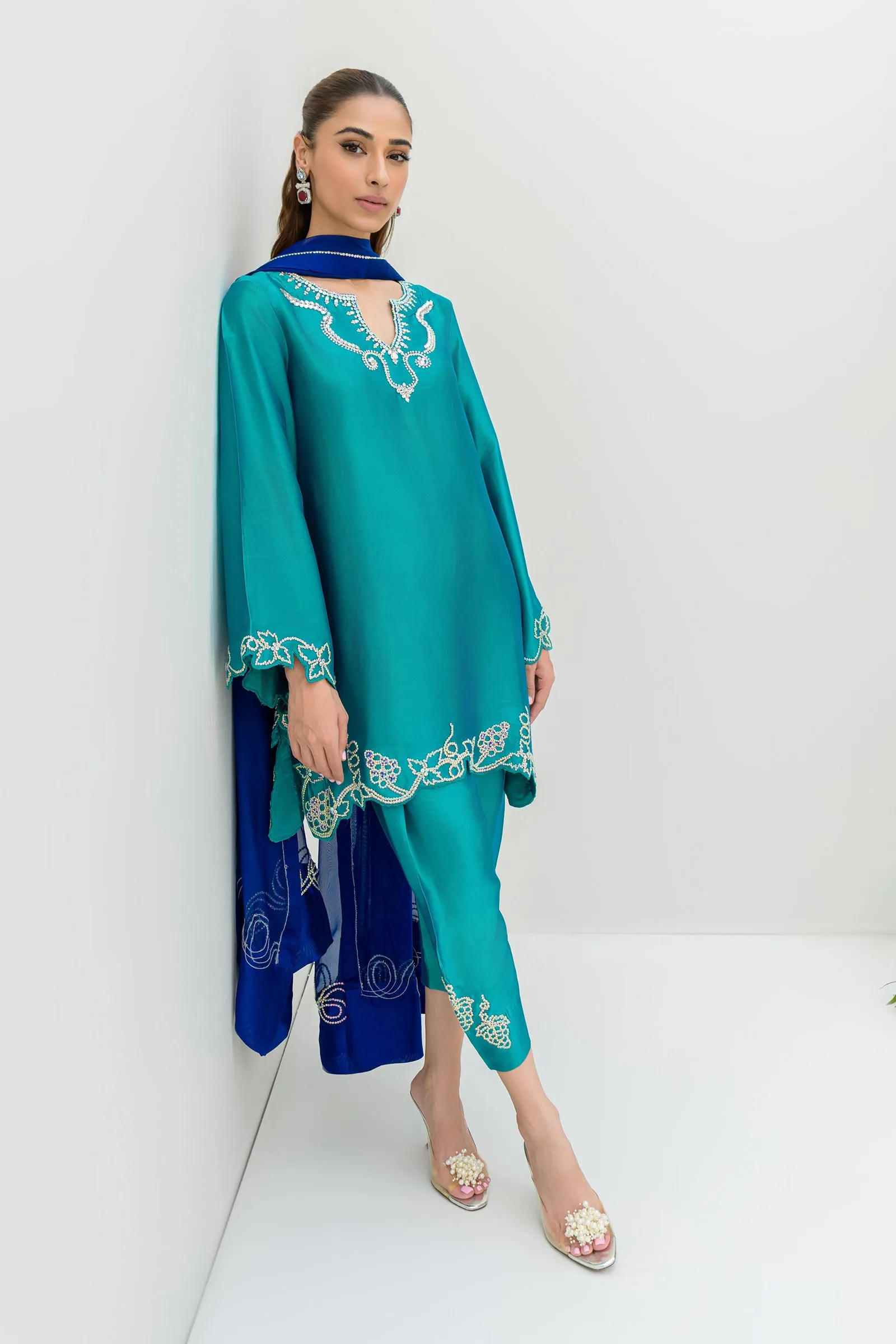 Freya,Festive Wear'24-AquaOcean