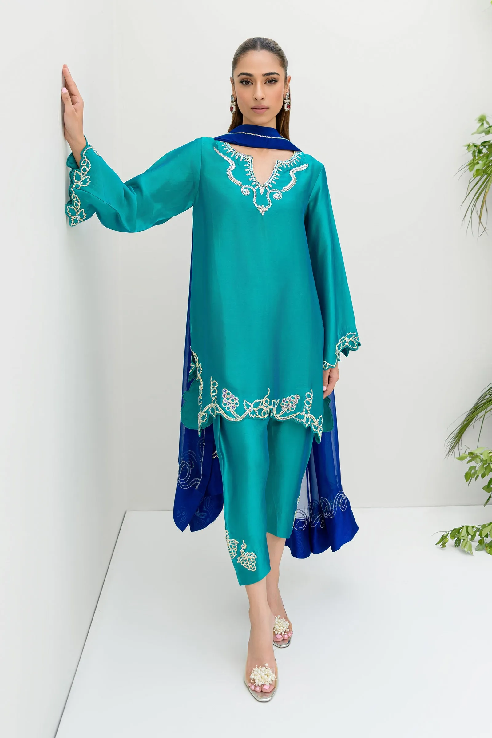 Freya,Festive Wear'24-AquaOcean