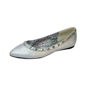 FUZZY Emily Women's Wide Width Pointed Toe Dress Casual Flats