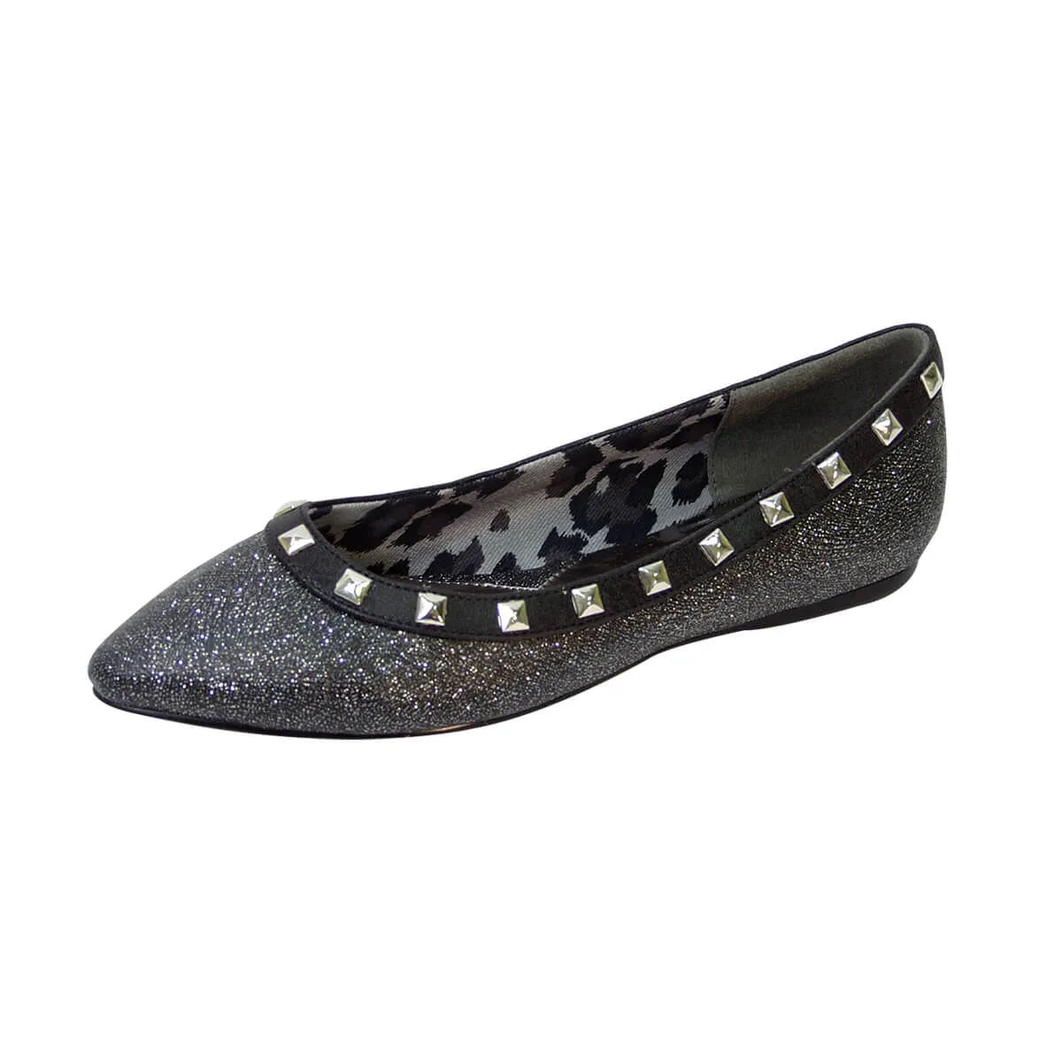 FUZZY Emily Women's Wide Width Pointed Toe Dress Casual Flats