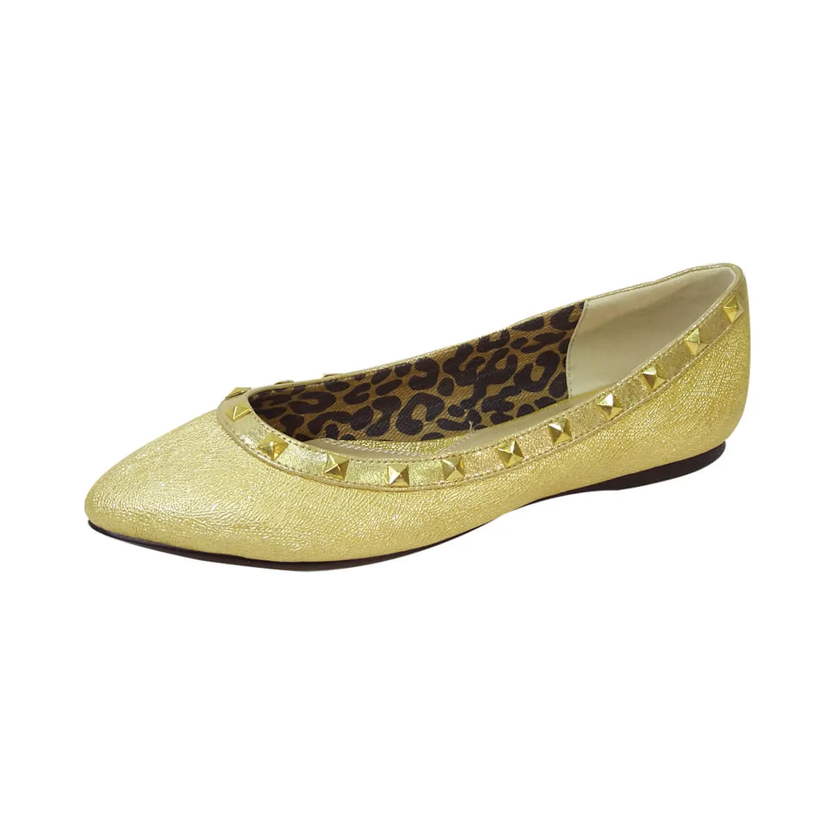 FUZZY Emily Women's Wide Width Pointed Toe Dress Casual Flats