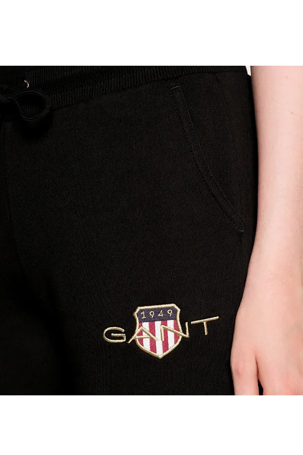 GANT Women Gold Shield Sweatpants Black