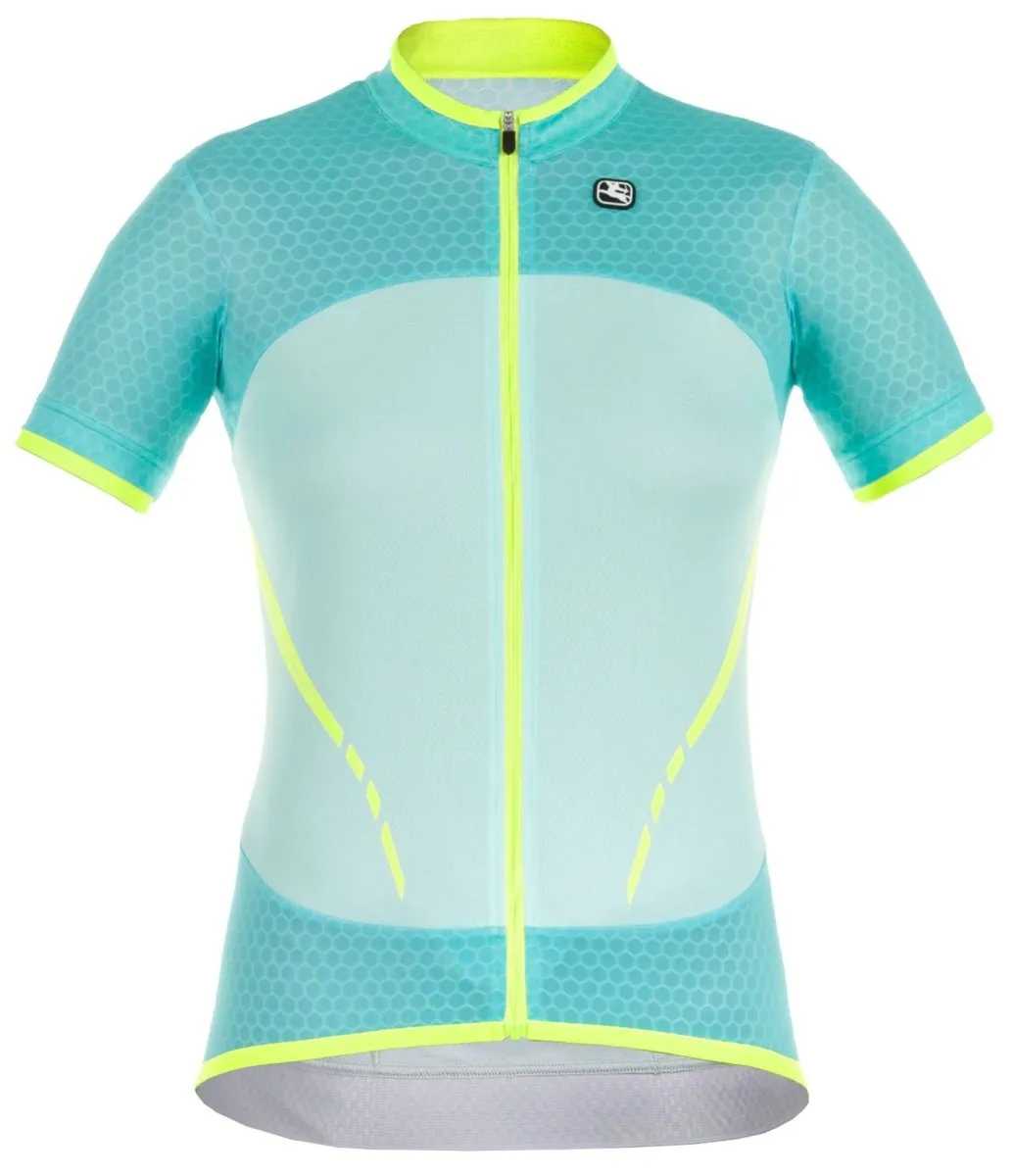 Giordana Women's SilverLine Short Sleeve Jersey - Green-Yellow