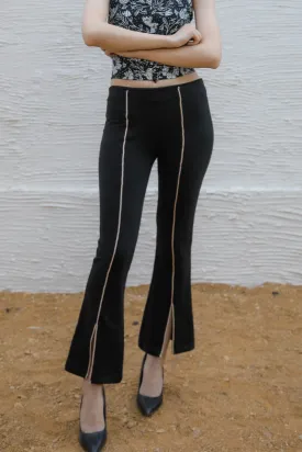 Gold Tipped Slit Pants